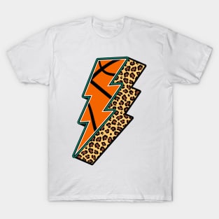 Basketball lightening leopard T-Shirt